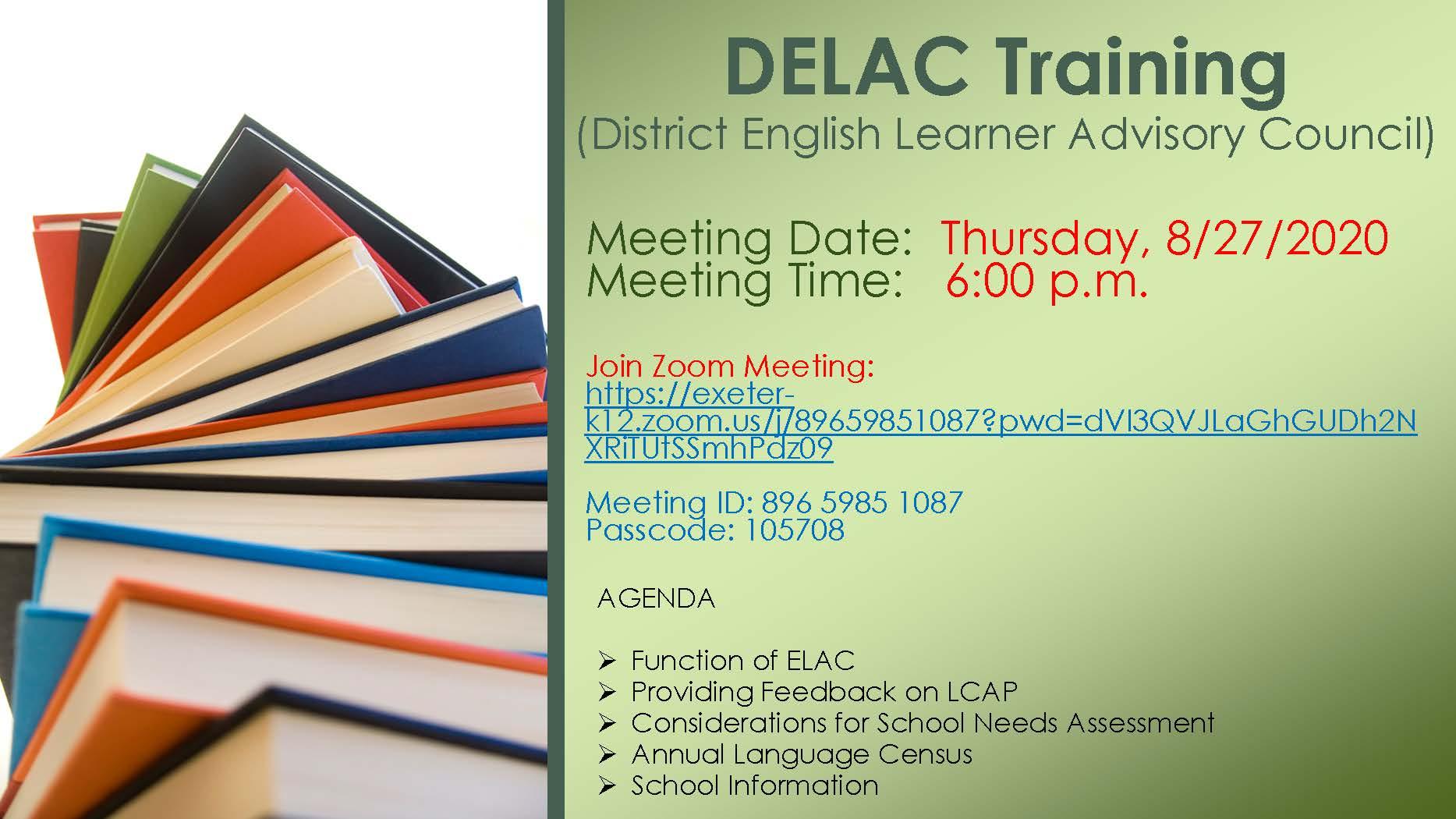 DELAC Meeting info- English